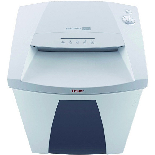 HSM SECURIO B32 - 1/4" Continuous Shredder - Strip Cut - 27 Per Pass - for shredding Paper, Paper Clip, Staples, Credit Card, CD, DVD - 0.250" Shred Size - P-2/O-2/T-2/E-2 - 12.20" Throat - 21.70 gal Wastebin Capacity - White - 1 Each (1821113)