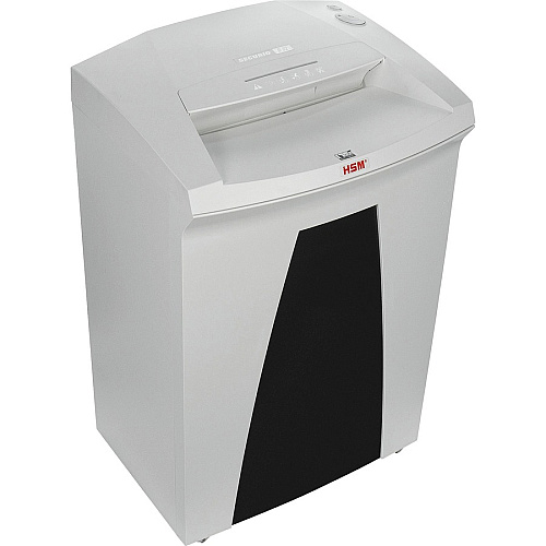 HSM SECURIO B32 - 1/16" x 5/8" Continuous Shredder - Particle Cut - 11 Per Pass - for shredding Credit Card, Paper, Paper Clip, Staples - 0.063" x 0.625" Shred Size - P-5/T-5/E-4/F-2 - 12.20" Throat - 21.70 gal Wastebin Capacity - White (1822113)
