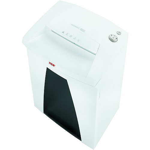HSM SECURIO B32 - 1/16" x 5/8" Continuous Shredder - Particle Cut - 11 Per Pass - for shredding Credit Card, Paper, Paper Clip, Staples - 0.063" x 0.625" Shred Size - P-5/T-5/E-4/F-2 - 12.20" Throat - 21.70 gal Wastebin Capacity - White (1822113)