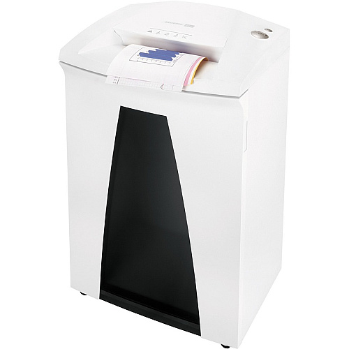 HSM SECURIO B34 - 3/16" x 1 1/8" Continuous Shredder - Particle Cut - 22 Per Pass - for shredding Paper, Paper Clip, Staples, CD, DVD, Credit Card - 0.188" x 1.125" Shred Size - P-4/O-3/T-4/E-3/F-1 - 12.20" Throat - 26.40 gal Wastebin Capacity - (1843113)