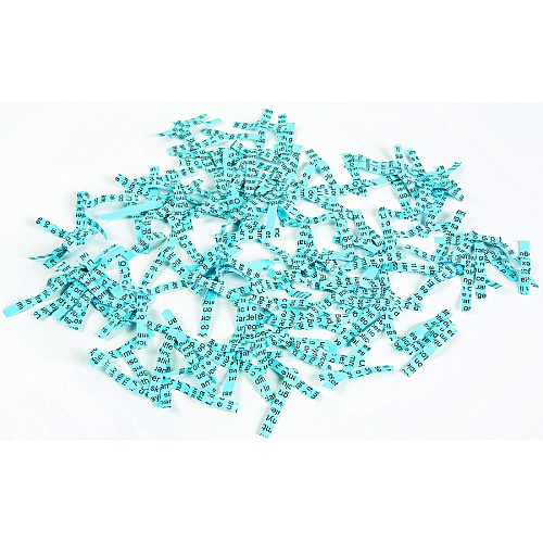 HSM SECURIO B34 - 1/32" x 3/16" + External Autom. Oiler Continuous Shredder - Particle Cut - 5 Per Pass - for shredding Paper - 0.031" x 0.187" Shred Size - P-7/F-3 - 12.20" Throat - 26.40 gal Wastebin Capacity - White - TAA Compliant - 1 Each (1844113O)