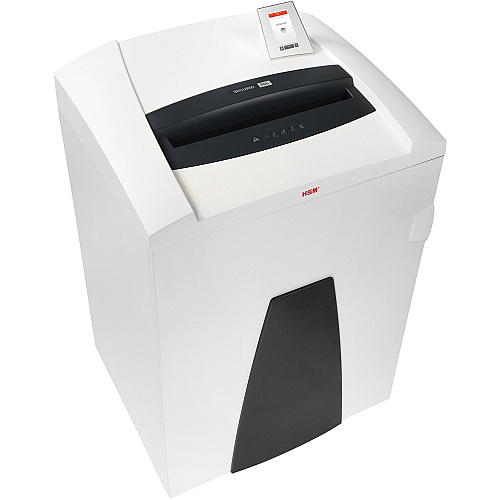 HSM Securio P44 L4 Micro-cut Shredder Continuous Shredder - Micro Cut - 30 Per Pass - for shredding Staples, USB Stick, Paper, Paper Clip, Credit Card - 55 gal Wastebin Capacity - White - 1 Each (1872103)