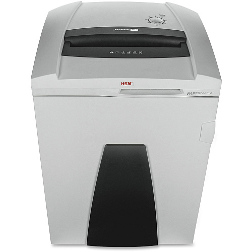 HSM Securio P44 L4 Micro-cut Shredder Continuous Shredder - Micro Cut - 30 Per Pass - for shredding Staples, USB Stick, Paper, Paper Clip, Credit Card - 55 gal Wastebin Capacity - White - 1 Each (1872103)