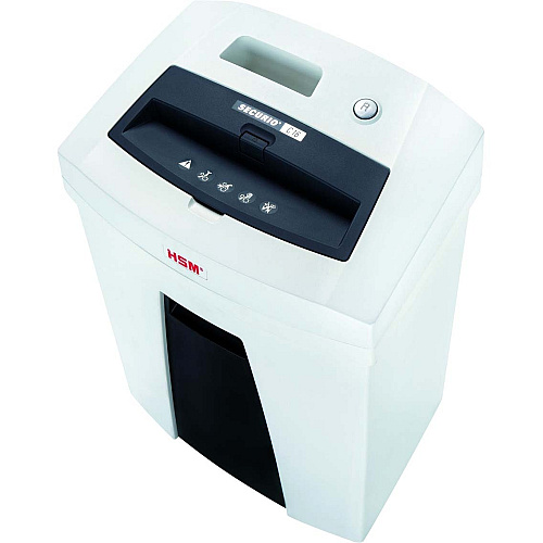 HSM SECURIO C16 - 5/32" x 1" Particle Cut - 7 Per Pass - for shredding Staples, Paper, Paper Clip, Credit Card - 0.156" x 1" Shred Size - P-4/T-4/E-3/F-1 - 8.86" Throat - 6.60 gal Wastebin Capacity - White - TAA Compliant - 1 Each (1902113)