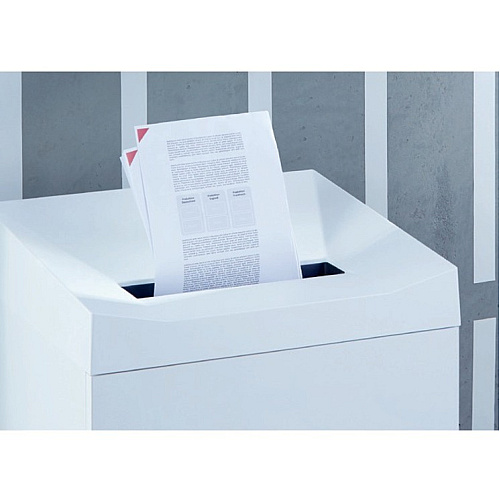 HSM Pure 530 - 3/16" x 1 1/8" Continuous Shredder - Particle Cut - 16 Per Pass - for shredding Staples, Paper, Paper Clip, Credit Card, CD, DVD - 0.188" x 1.125" Shred Size - P-4/O-3/T-4/E-3/F-1 - 11.81" Throat - 21.10 gal Wastebin Capacity - Wh (2353113)