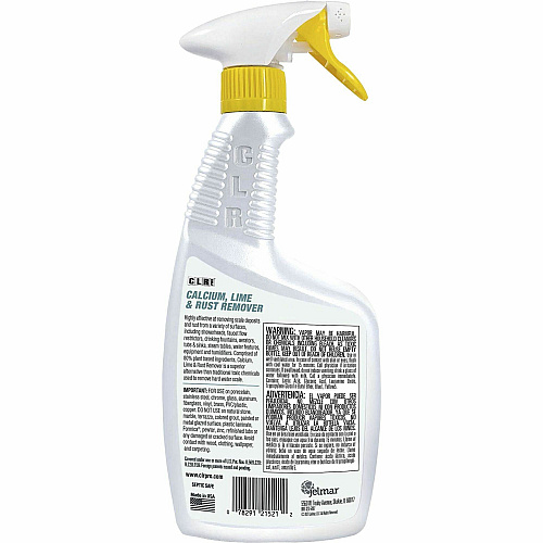 CLR Pro Calcium, Lime & Rust Remover 32 fl oz (1 quart) - 1 Bottle - Fast Acting, Anti-septic, Phosphate-free, Bleach-free - Clear (FMCLR326PRO)