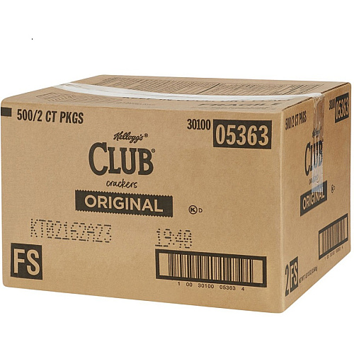 Keebler Crackers Packets Original - 2/Pack - 500 / Carton (05363)
