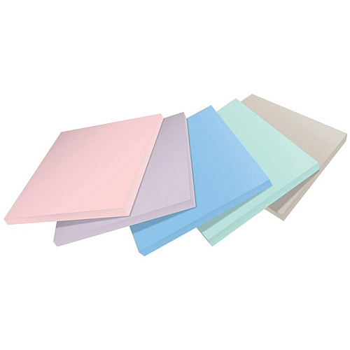 Post-it&reg; Recycled Super Sticky Notes 70 - 3" Flag/Note Width x 3" Flag/Note Length - Square - 70 Sheets per Pad - Wanderlust Pastels - Adhesive - Recycled - 5 / Pack (654R5SSNRP)