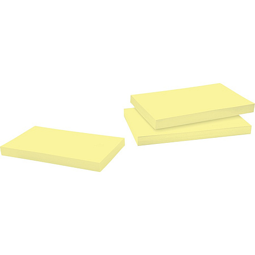 Post-it&reg; Recycled Super Sticky Notes 90 - 3" Flag/Note Width x 5" Flag/Note Length - Rectangle - 90 Sheets per Pad - Canary Yellow - Adhesive - Recycled - 12 / Pack (655R12SSCY)
