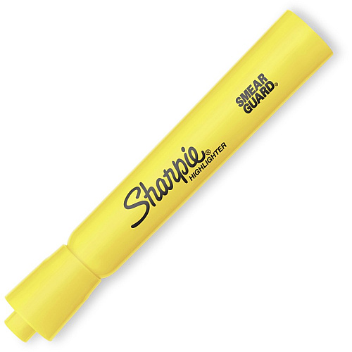 Sharpie SmearGuard Tank Style Highlighters Wide Chisel, Narrow Narrow Marker Point - Assorted Ink - 6 / Pack (2157488)