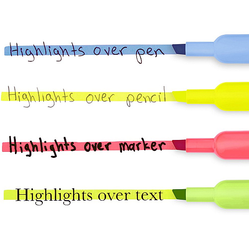Sharpie SmearGuard Tank Style Highlighters Wide Chisel, Narrow Narrow Marker Point - Assorted Ink - 12 / Pack (2157492)