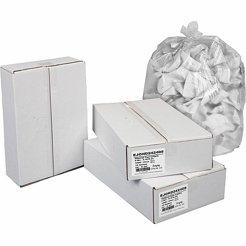 Everyday Genuine Joe High-Density Can Liners 10 gal Capacity - 24" Length x 24" Width x 0.24 mil (6 Micron) Thickness - High Density - Clear - Resin - Office Waste, Receptacle - 1000 / Carton (HD242408)