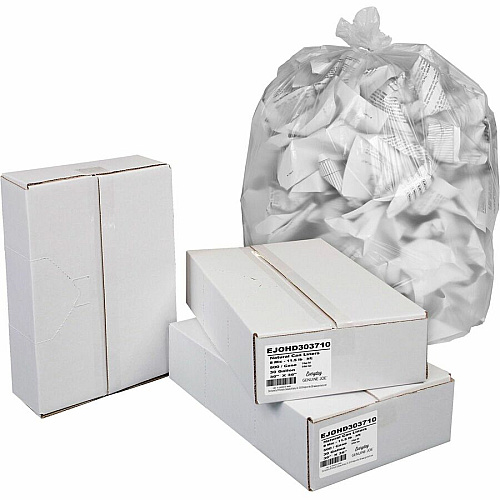 Everyday Genuine Joe High-Density Can Liners 30 gal Capacity - 36" Length x 30" Width x 0.31 mil (8 Micron) Thickness - High Density - Clear - Resin - Office Waste, Receptacle - 500 / Carton (HD303710)