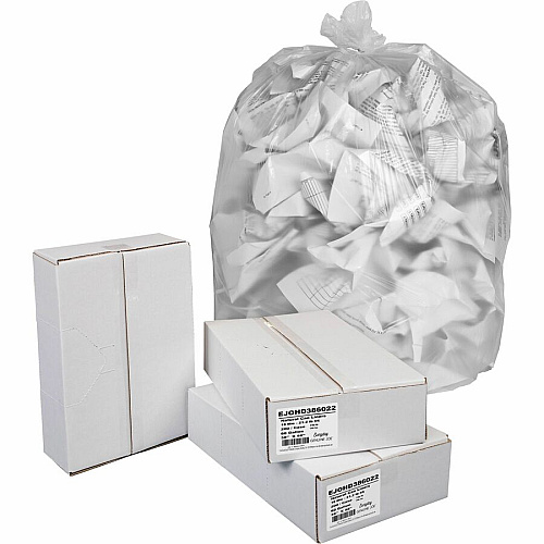 Everyday Genuine Joe High-Density Can Liners 60 gal Capacity - 58" Length x 38" Width x 0.71 mil (18 Micron) Thickness - High Density - Clear - Resin - Office Waste, Receptacle - 200 / Carton (HD386022)