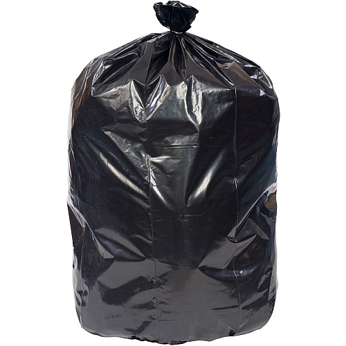 Everyday Genuine Joe Low-Density Can Liners 55 gal Capacity - 47" Length x 43" Width x 1.10 mil (28 Micron) Thickness - Low Density - Black - Resin - Office Waste, Receptacle - Recycled - 100 / Carton (LD434715)