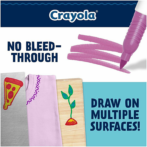 Crayola Doodle Markers Fine Marker Point - Multicolor Ink - 12 / Pack (588312)