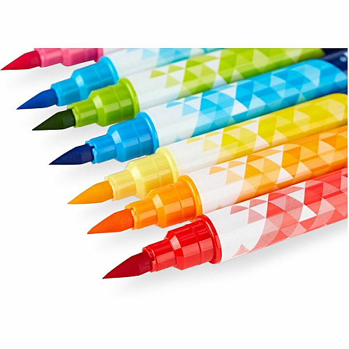 Crayola Dual-Ended Markers Chisel, Brush Marker Point - Multicolor Ink - 12 / Pack (588314)