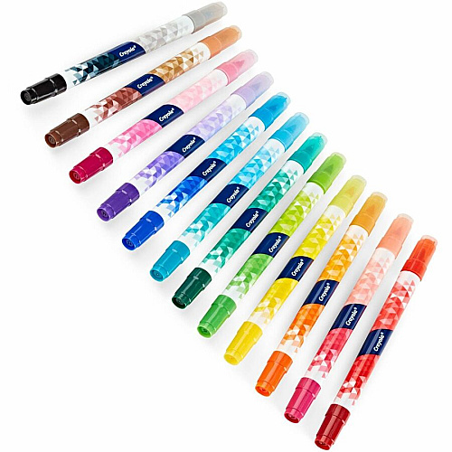 Crayola Dual-Ended Markers Chisel, Brush Marker Point - Multicolor Ink - 12 / Pack (588314)