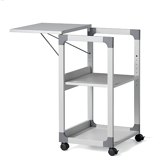 DURABLE System Overhead/Beamer Trolley 3 x Shelf(ves) - 34.72" Height x 20" Width x 17.01" Depth - Metal, Plastic, Fiberglass, Resin, Steel - Gray (370110)