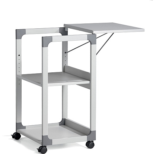 DURABLE System Overhead/Beamer Trolley 3 x Shelf(ves) - 34.72" Height x 20" Width x 17.01" Depth - Metal, Plastic, Fiberglass, Resin, Steel - Gray (370110)