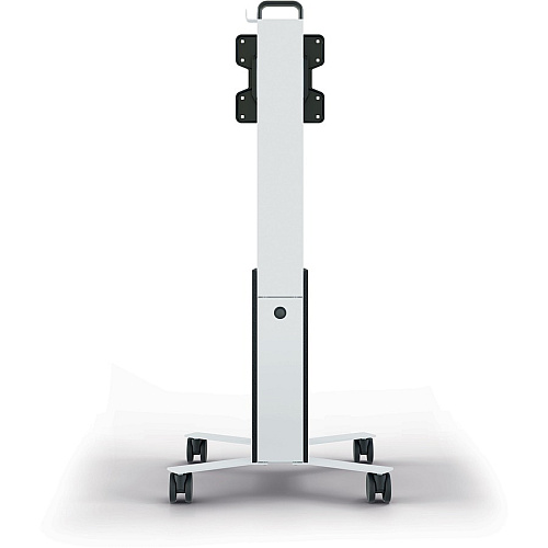 DURABLE COWORKSATION Mobile TV Cart 3 Shelf - 39.68 lb Capacity - 4 Casters - High Density Fiberboard (HDF) - 22.52" Width x 22.60" Depth x 50.87" Height - Aluminum Frame - White - 1 Each (370202)