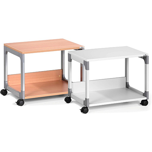 DURABLE System 48 Multifunction Trolley 2 Shelf - 4 Casters - Plastic, Steel, Melamine Faced Chipboard (MFC) - 23.62" Width x 17.01" Depth x 18.78" Height - Metal Frame - Gray - 1 Each (371010)