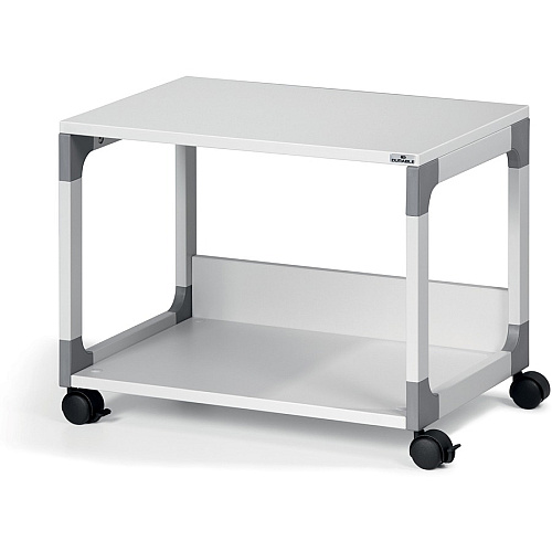 DURABLE System 48 Multifunction Trolley 2 Shelf - 4 Casters - Plastic, Steel, Melamine Faced Chipboard (MFC) - 23.62" Width x 17.01" Depth x 18.78" Height - Metal Frame - Gray - 1 Each (371010)
