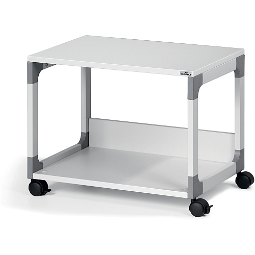 DURABLE System 48 Multifunction Trolley 2 Shelf - 4 Casters - Plastic, Steel, Melamine Faced Chipboard (MFC) - 23.62" Width x 17.01" Depth x 18.78" Height - Metal Frame - Gray - 1 Each (371010)