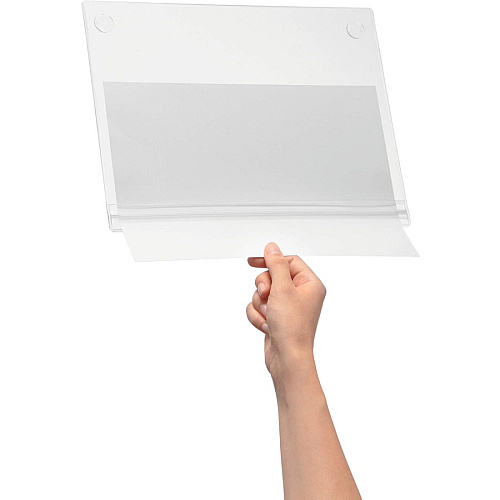 DURABLE Water-Resistant Document Pockets 8.50" Holding Width x 11" Holding Height - Water Resistant, Self-adhesive - Transparent - 5 / Pack (501619)