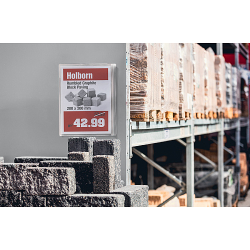 DURABLE Water-Resistant Document Pockets 13.19" Holding Width x 17.52" Holding Height - Water Resistant, Self-adhesive, Residue-free, UV Resistant, Heat Resistant, Anti-glare, Anti-reflective - Plastic - Transparent - 5 / Pack (501719)