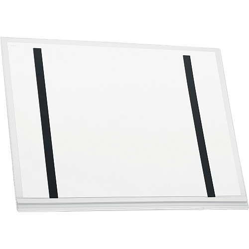 DURABLE Water-Resistant Magnetic Document Pockets 13.19" Holding Width x 17.52" Holding Height - Water Resistant, Adhesive Backing, Magnetic Strip, Residue-free, UV Resistant, Heat Resistant, Anti-glare, Anti-reflective - Plastic - Transparent -  (501919)