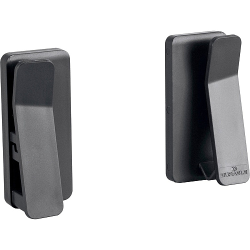 DURABLE VISIOCLIP Wall Mount for Tablet, Smartphone - Charcoal Gray 2.20 lb Load Capacity - Plastic - 1 Each (893958)