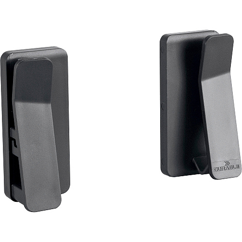 DURABLE VISIOCLIP Wall Mount for Tablet, Smartphone - Charcoal Gray 2.20 lb Load Capacity - Plastic - 1 Each (893958)