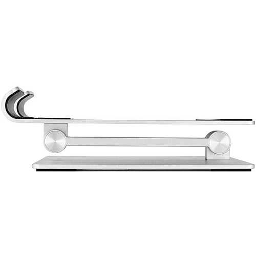 DURABLE Rise Tablet Stand Up to 13" Screen Support - 2.20 lb Load Capacity - 8.07" Height x 6.69" Width x 5.39" Depth - Tabletop - Aluminum - Silver (894023)