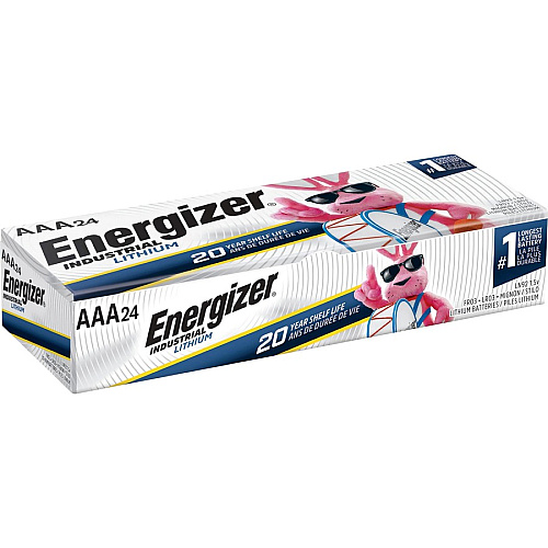 Energizer Industrial AAA Lithium Battery 4-Pack For Construction, Facility Maintenance, Medical Center, Office, Classroom - AAA - 4/Pack - 6 / Box (LN92BX)