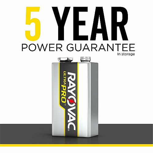 Rayovac Ultra Pro Alkaline 9V Batteries, 6 Pack For Flashlight, Wireless Enabled Device - 9V - 6 / Pack (AL9V6)