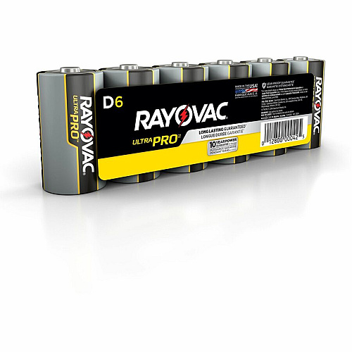 Rayovac Ultra Pro Alkaline D Batteries, 6 Pack For Flashlight, Wireless Enabled Device - D - 6 / Pack (ALD6)