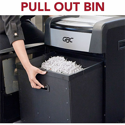 GBC Momentum Paper Shredder, M12-12, Micro-Cut, Anti-Jam, 12 Sheets Continuous Shredder - Micro Cut - 12 Per Pass - for shredding CD, Credit Card, Junk Mail, Staples, Paper Clip, DVD - 0.078" x 0.594" Shred Size - 9" Throat - 12 gal Wastebin C (WSM177003)