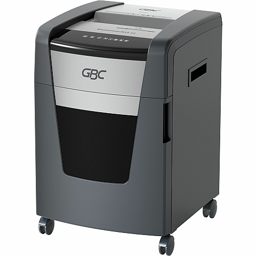 GBC Momentum Paper Shredder, M12-12, Micro-Cut, Anti-Jam, 12 Sheets Continuous Shredder - Micro Cut - 12 Per Pass - for shredding CD, Credit Card, Junk Mail, Staples, Paper Clip, DVD - 0.078" x 0.594" Shred Size - 9" Throat - 12 gal Wastebin C (WSM177003)
