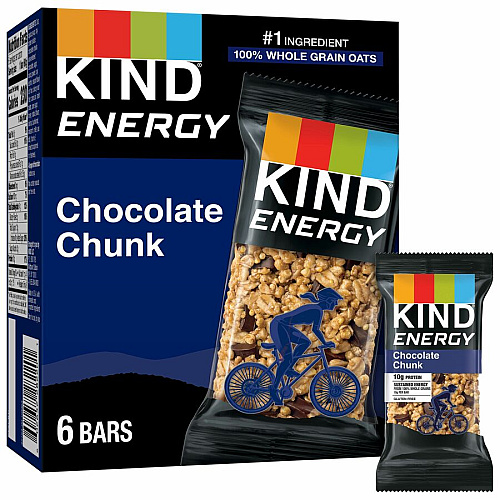 KIND Energy Bars Trans Fat Free, Gluten-free, Individually Wrapped - Chocolate Chunk - 2.10 oz - 6 / Box (28717)