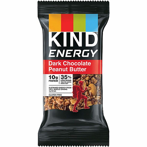 KIND Energy Bars Trans Fat Free, Gluten-free, Individually Wrapped - Dark Chocolate Peanut Butter - 2.10 oz - 6 / Box (28716)