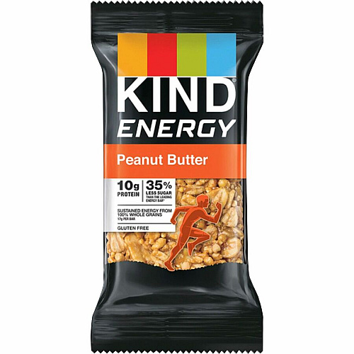 KIND Energy Bars Trans Fat Free, Gluten-free, Individually Wrapped - Peanut Butter - 2.10 oz - 6 / Box (28715)