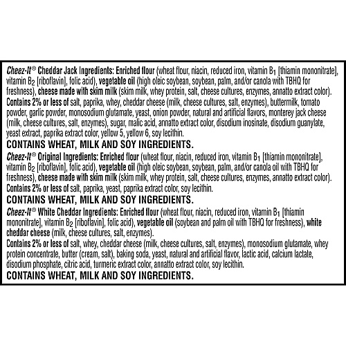 Cheez-It Variety Pack Individually Wrapped - Original, White Cheddar, Cheddar Jack Cheese - 12.10 oz - 12 / Box (94027)