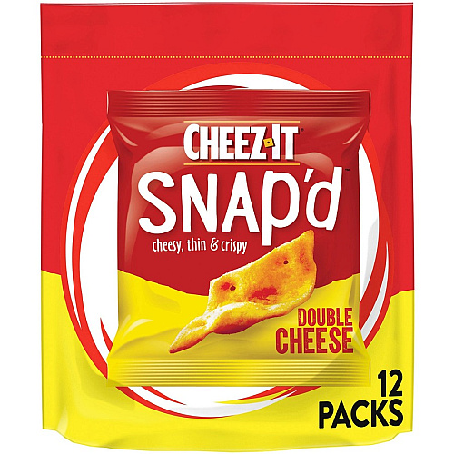 Cheez-It Snap'd Double Cheese Crackers Cheese - 0.75 oz - 12 / Box (11924)