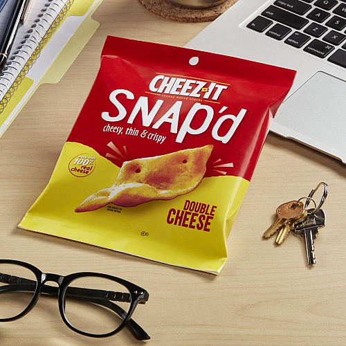 Cheez-It Snap'd Double Cheese Crackers Cheese - 0.75 oz - 12 / Box (11924)