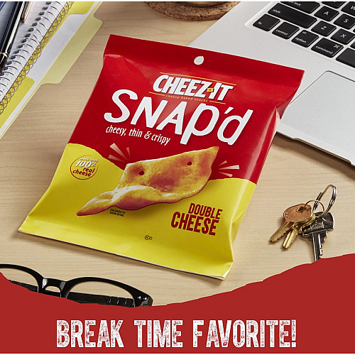 Cheez-It Snap'd Double Cheese Crackers Cheese - 0.75 oz - 12 / Box (11924)