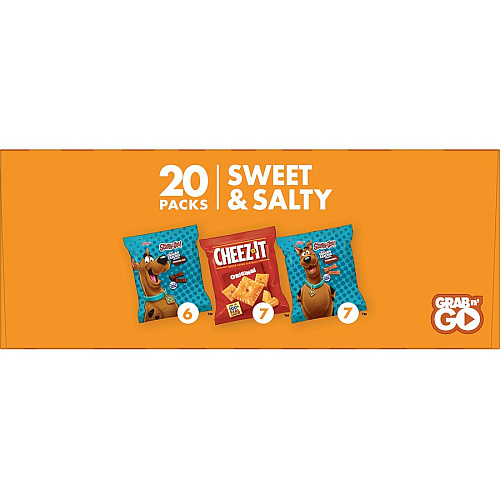 Keebler Sweet & Salty Variety Pack Individually Wrapped - Sweet & Salty, Cinnamon, Chocolate, Original - 1.25 lb - 20 / Box (12807)