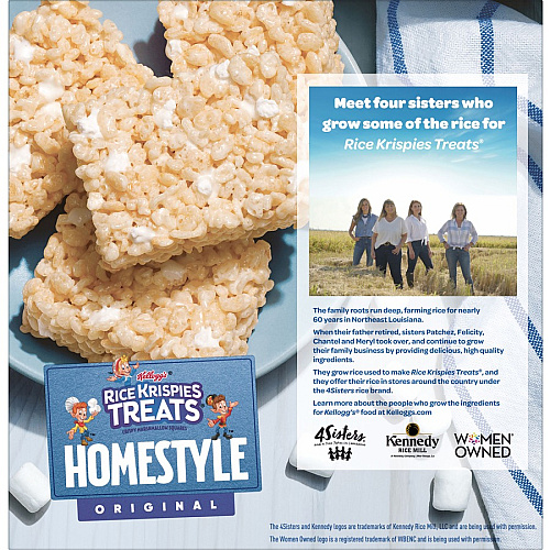 Rice Krispies Homestyle Original Treats Individually Wrapped - Original - 1.74 lb - 24 / Box (27141)