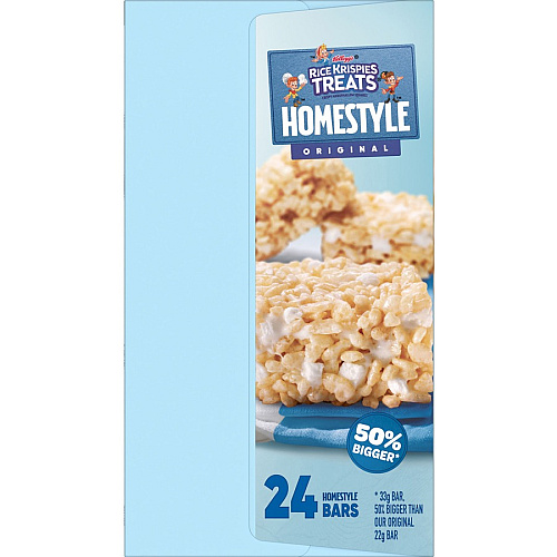 Rice Krispies Homestyle Original Treats Individually Wrapped - Original - 1.74 lb - 24 / Box (27141)