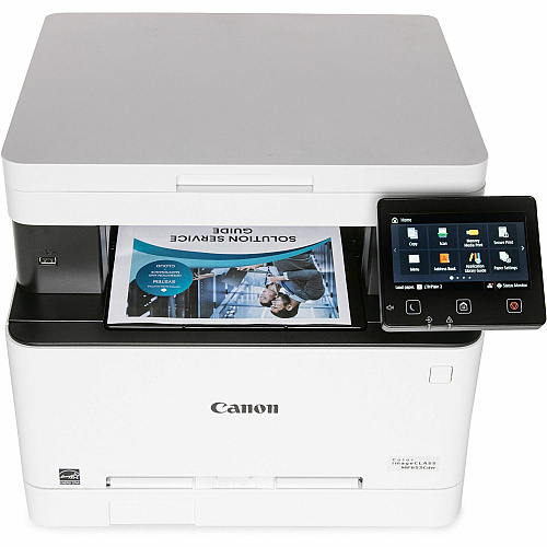 Canon imageCLASS MF653Cdw Wireless Laser Multifunction Printer - Color - White Copier/Printer/Scanner - 22 ppm Mono/22 ppm Color Print - 1200 x 1200 dpi Print - Automatic Duplex Print - Color Flatbed Scanner - 600 x 600 dpi Optical Scan - Gigab (5158C007)